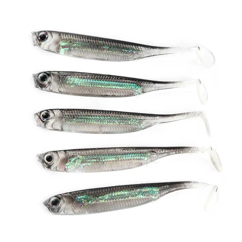 5pcs T-Tail Soft Bait Lures Bobber Bargain