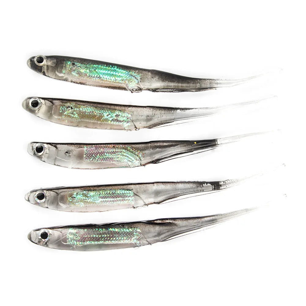 5pcs T-Tail Soft Bait Lures Bobber Bargain