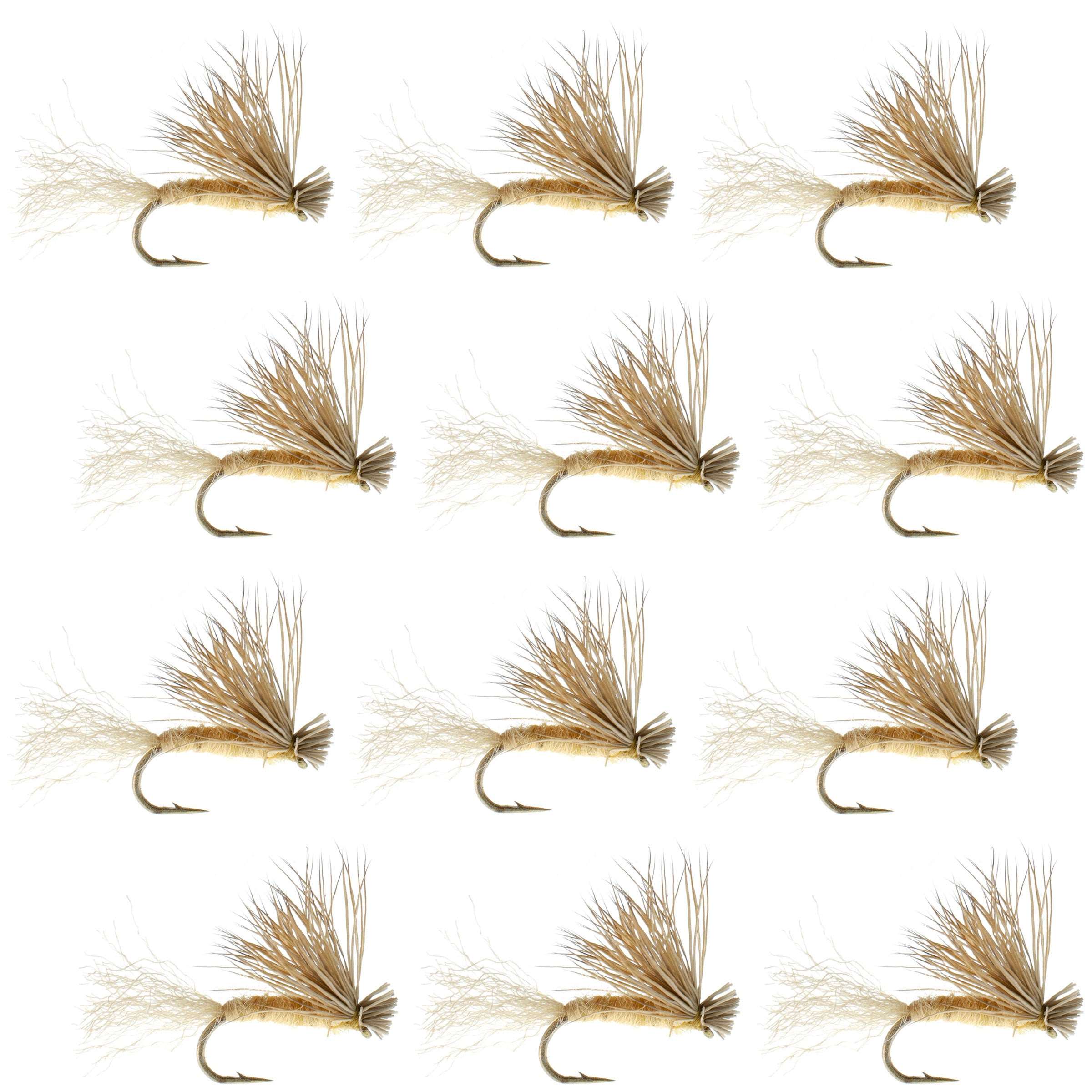 Ninfa de caddis emergente y adulta sin muerte, color canela, X, sin rebaba - 12 moscas, tamaño 18