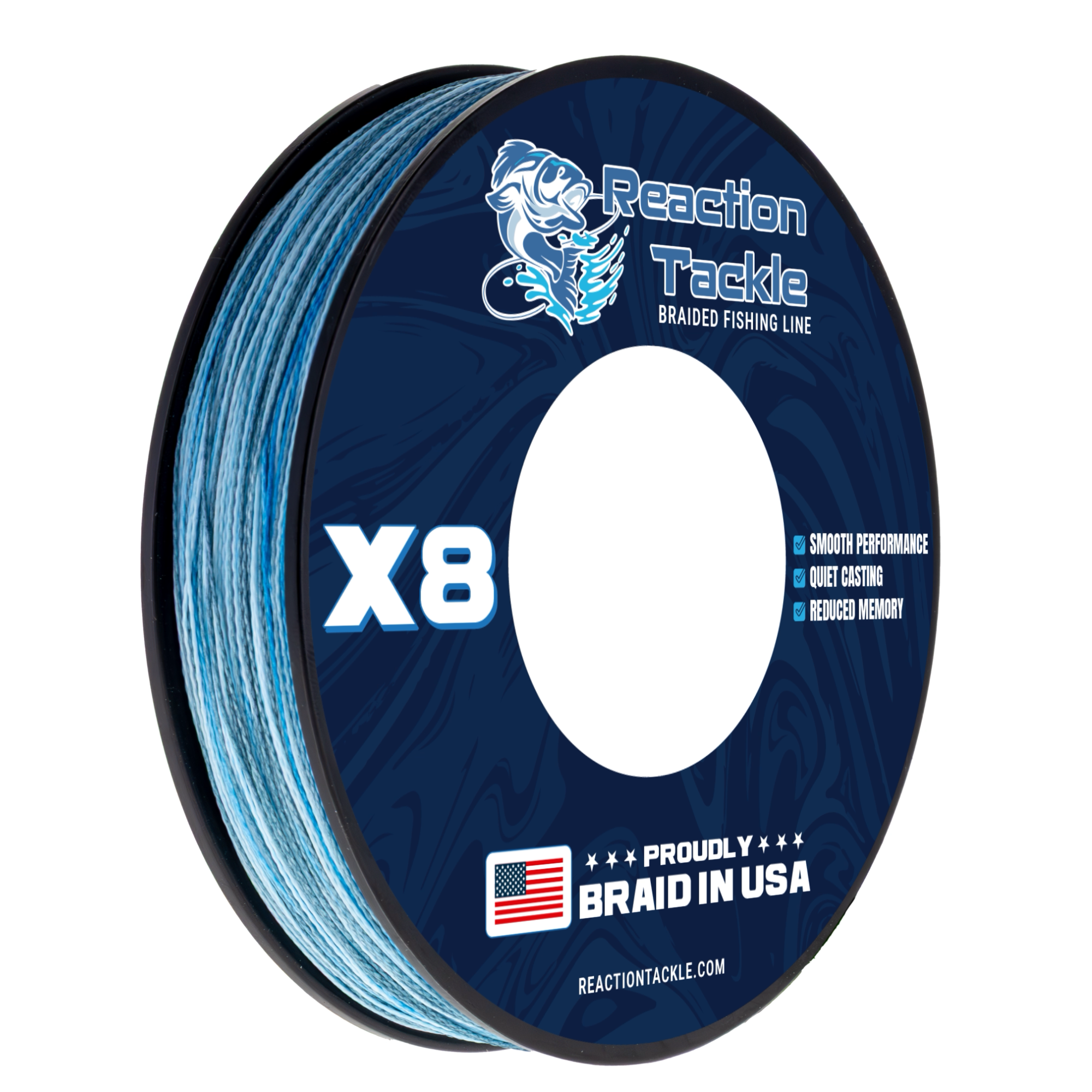 Línea de pesca Reaction Tackle TRENZADA EN EE. UU. - 8X - NUEVA
