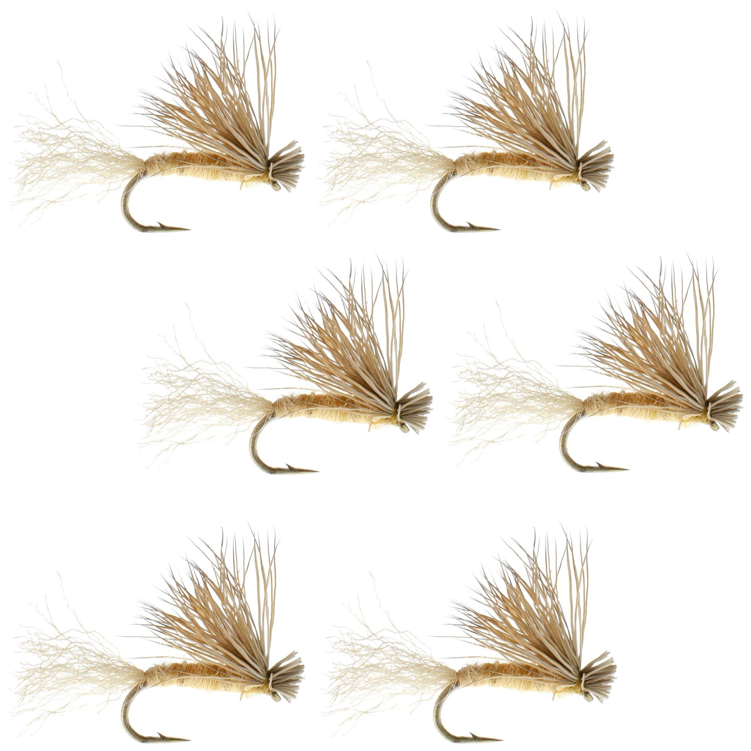 Moscas de Caddis emergente sin rebaba de Tan X Caddis - 6 moscas, tamaño 18