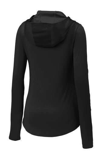 Sport-Tek® Ladies PosiCharge® Competitor™ Black Women's Hooded Pullover