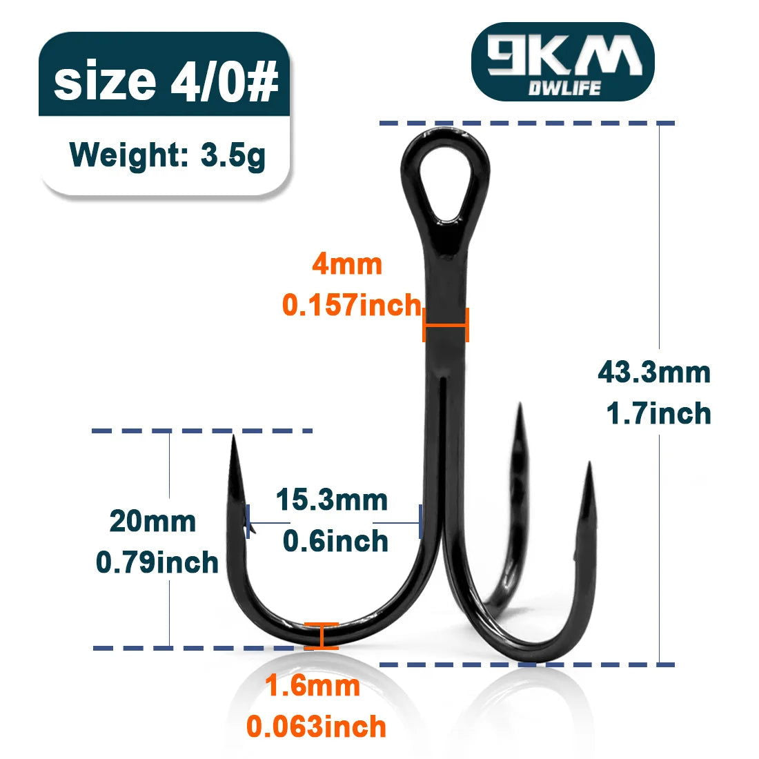 9KM Treble Hooks (Fishing) Bobber Bargain