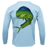 Key West, FL Action Mahi Men's Long Sleeve UPF 50+ Dry-Fit Shirt