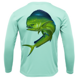 Key West, FL Action Mahi Men's Long Sleeve UPF 50+ Dry-Fit Shirt
