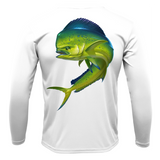 Key West, FL Action Mahi Men's Long Sleeve UPF 50+ Dry-Fit Shirt