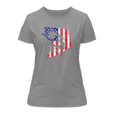American Flag Fish T-Shirt for Women