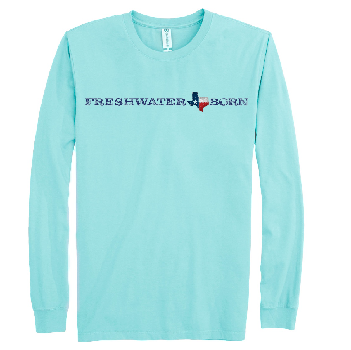 Texas Freshwater Born Linear Logo Women's Cotton Long Sleeve Shirt