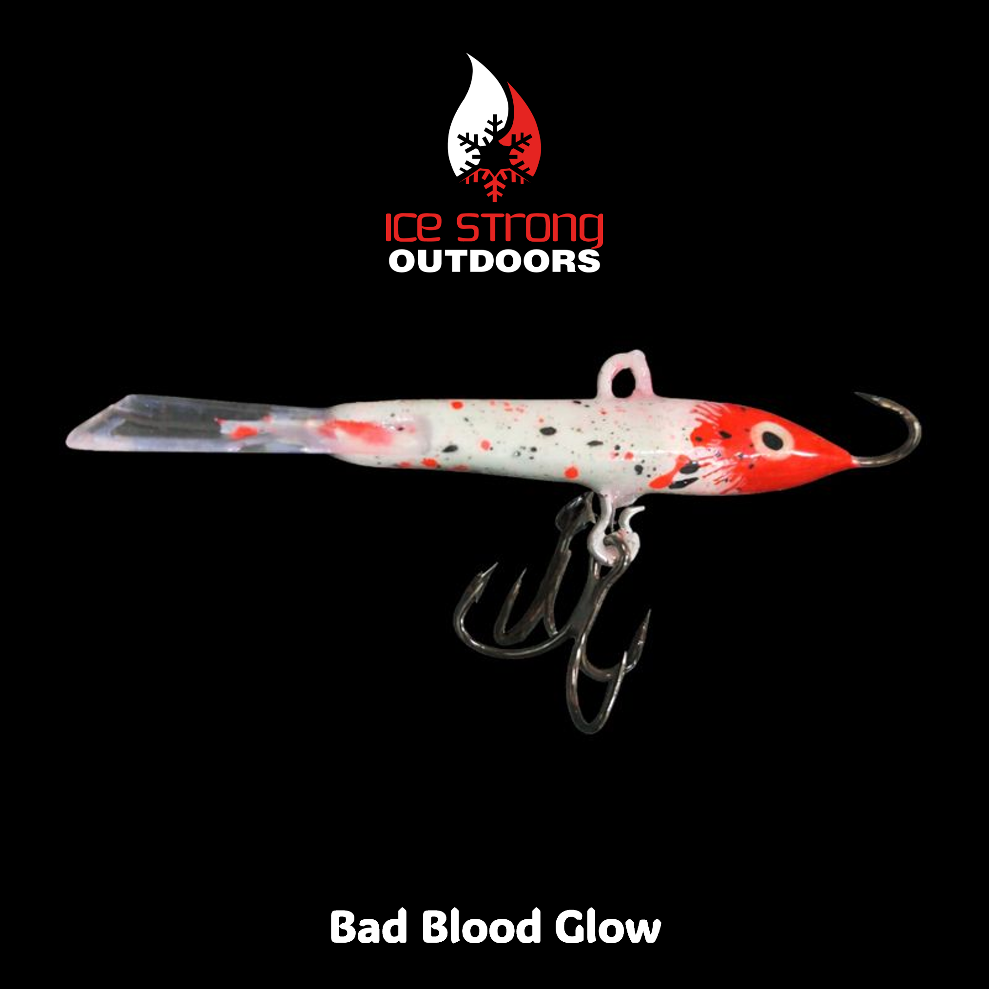 Ice Strong Outdoors - Turluttes personnalisées luminescentes Glow Bay Jiggers - 3/8 oz et 1/2 oz