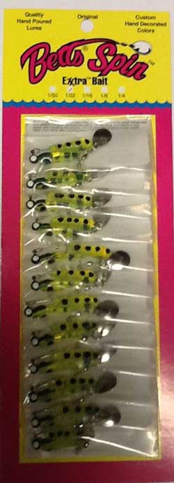 Betts Spin 1/16 Fishing Lures 12/cd Bobber Bargain