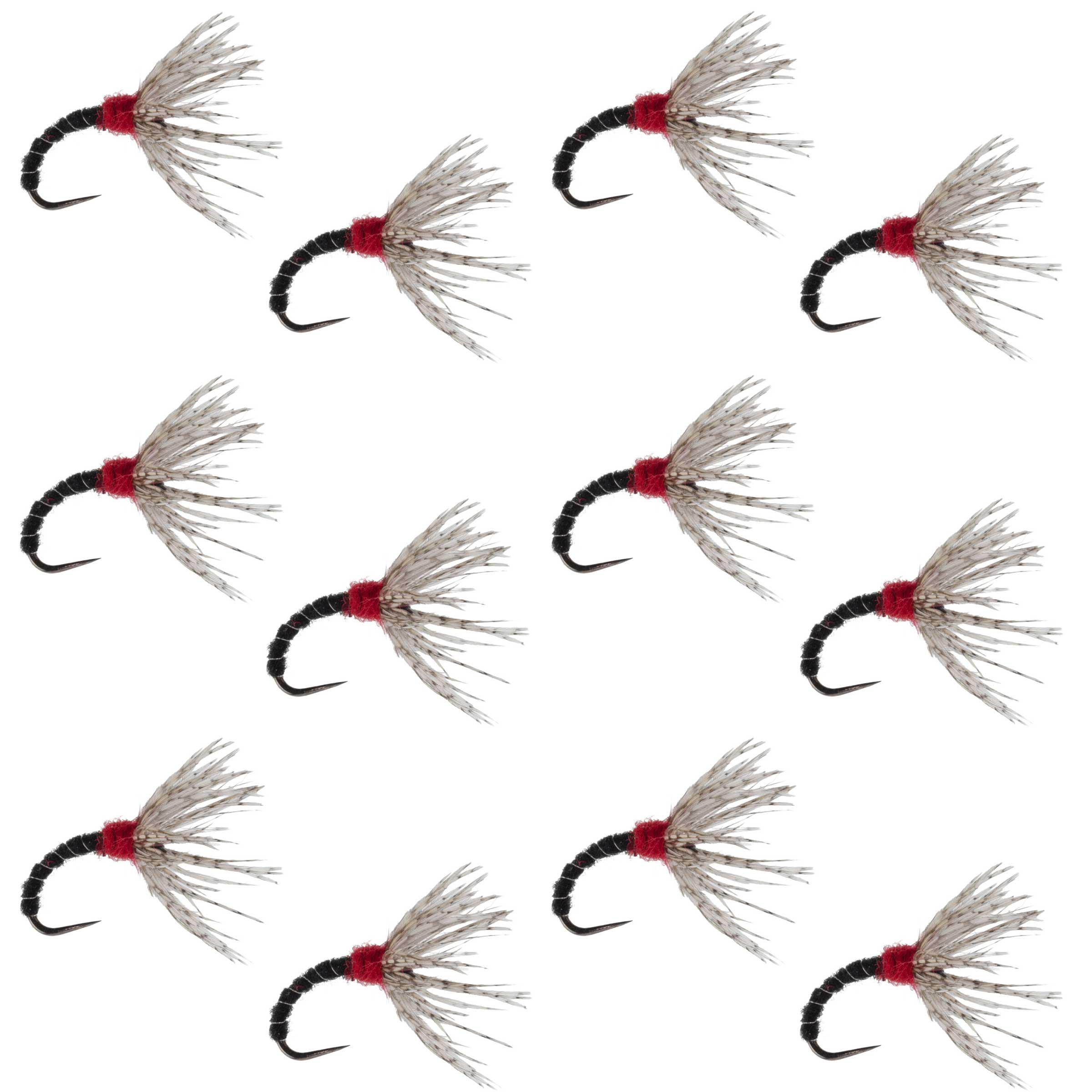 Sakasa Kebari Cebra Negra - 12 Moscas Tenkara - Talla 16