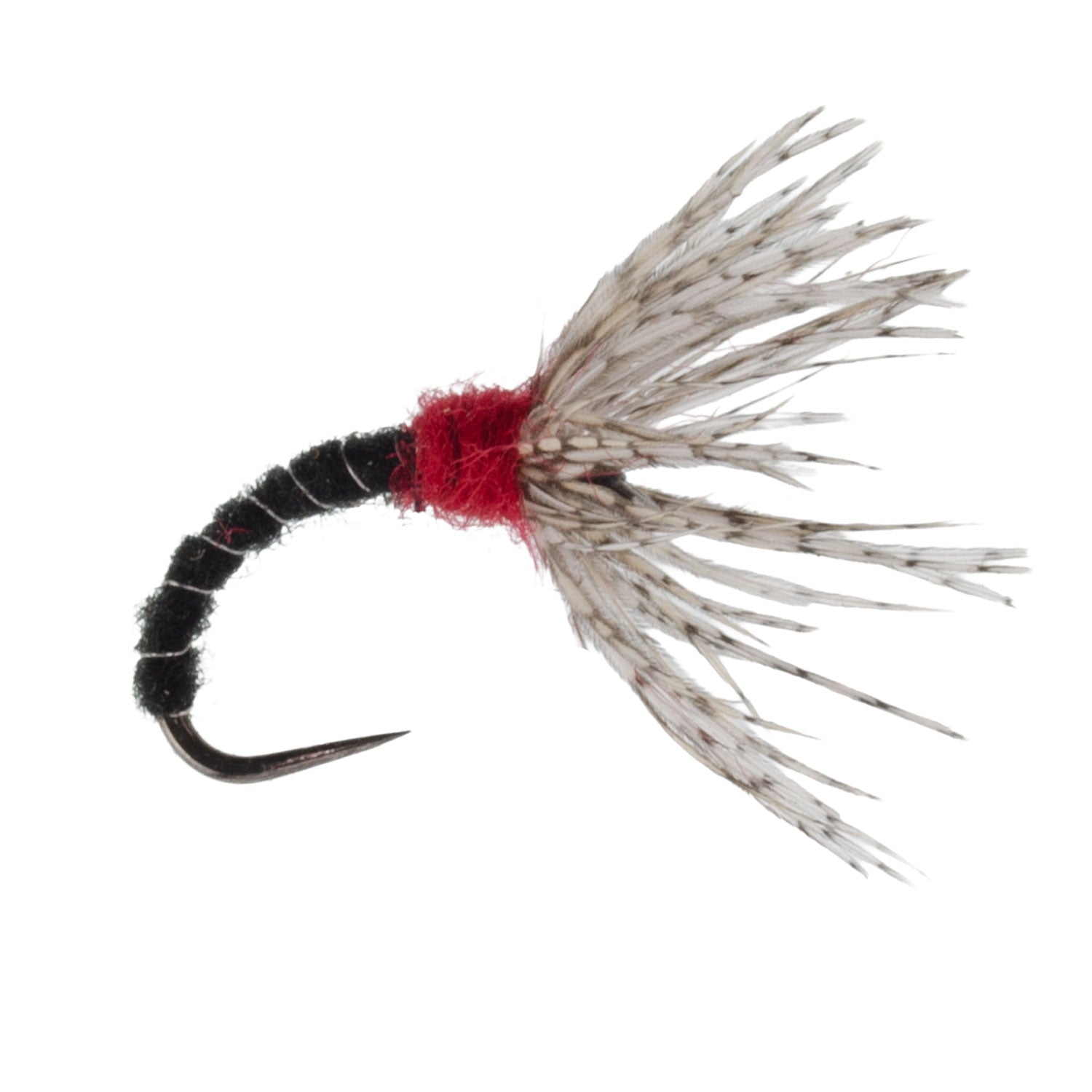 Sakasa Kebari Zèbre Noir - 12 Mouches Tenkara - Taille 14