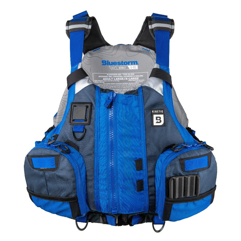 Bluestorm Kinetic Kayak Fishing Vest - Deep Blue Bobber Bargain