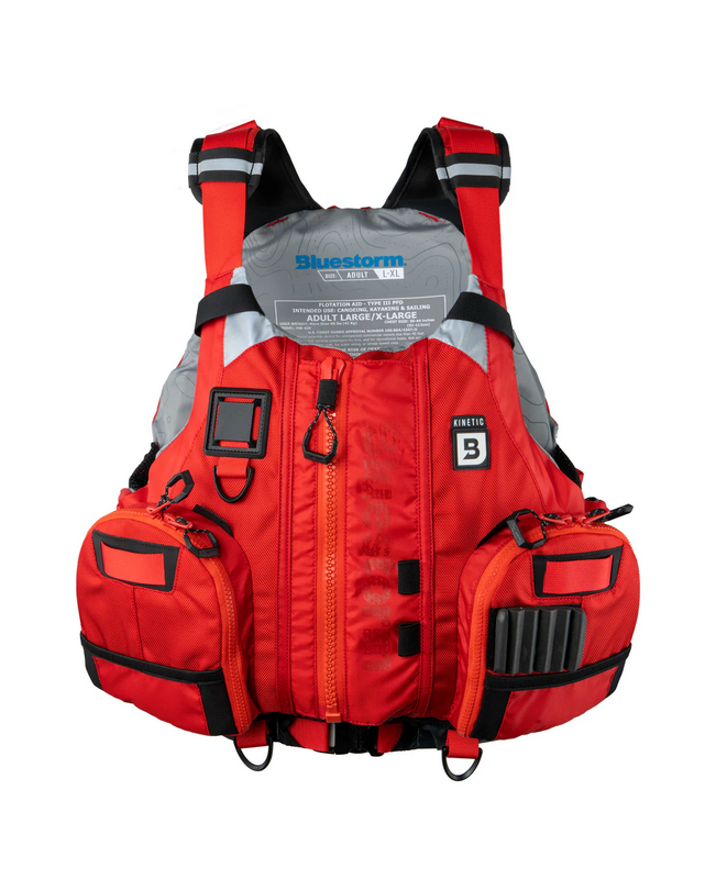 Bluestorm Kinetic Kayak Fishing Vest - Nitro Red Bobber Bargain