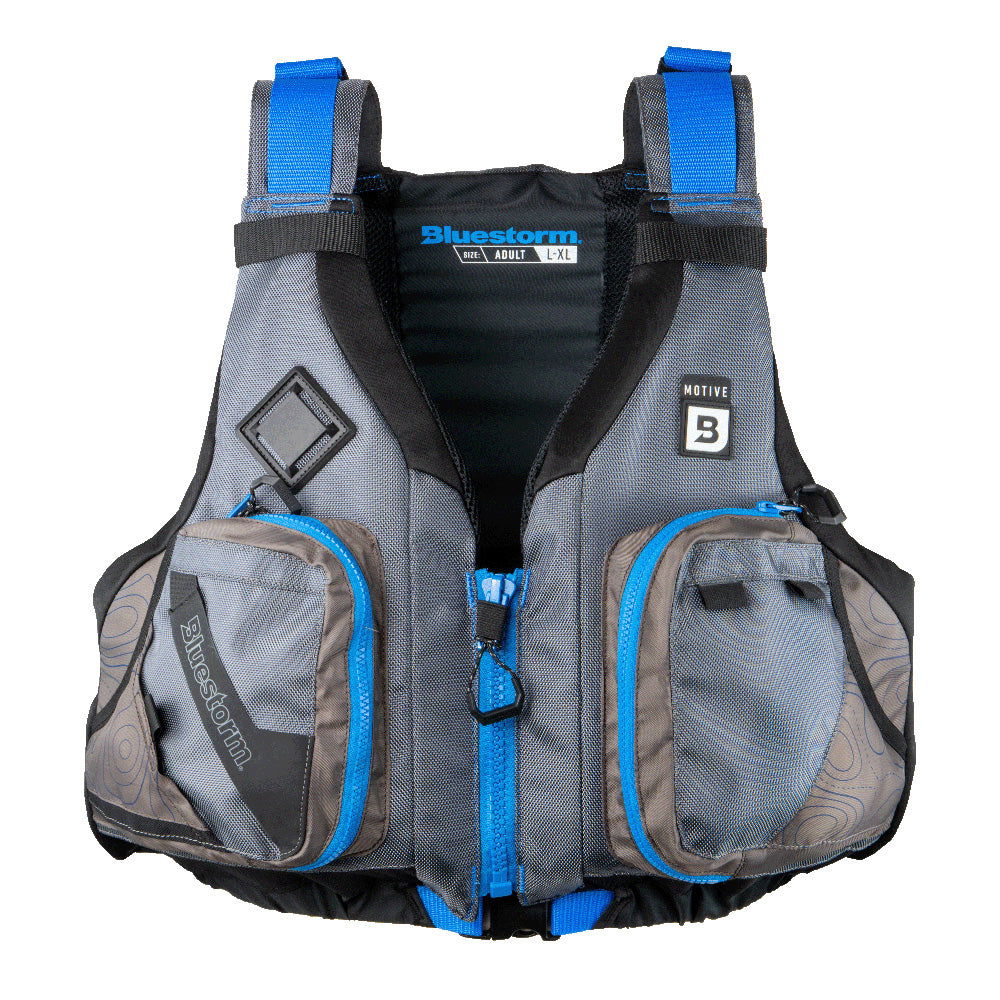 Bluestorm Motive Kayak Fishing Vest - Deep Blue Bobber Bargain