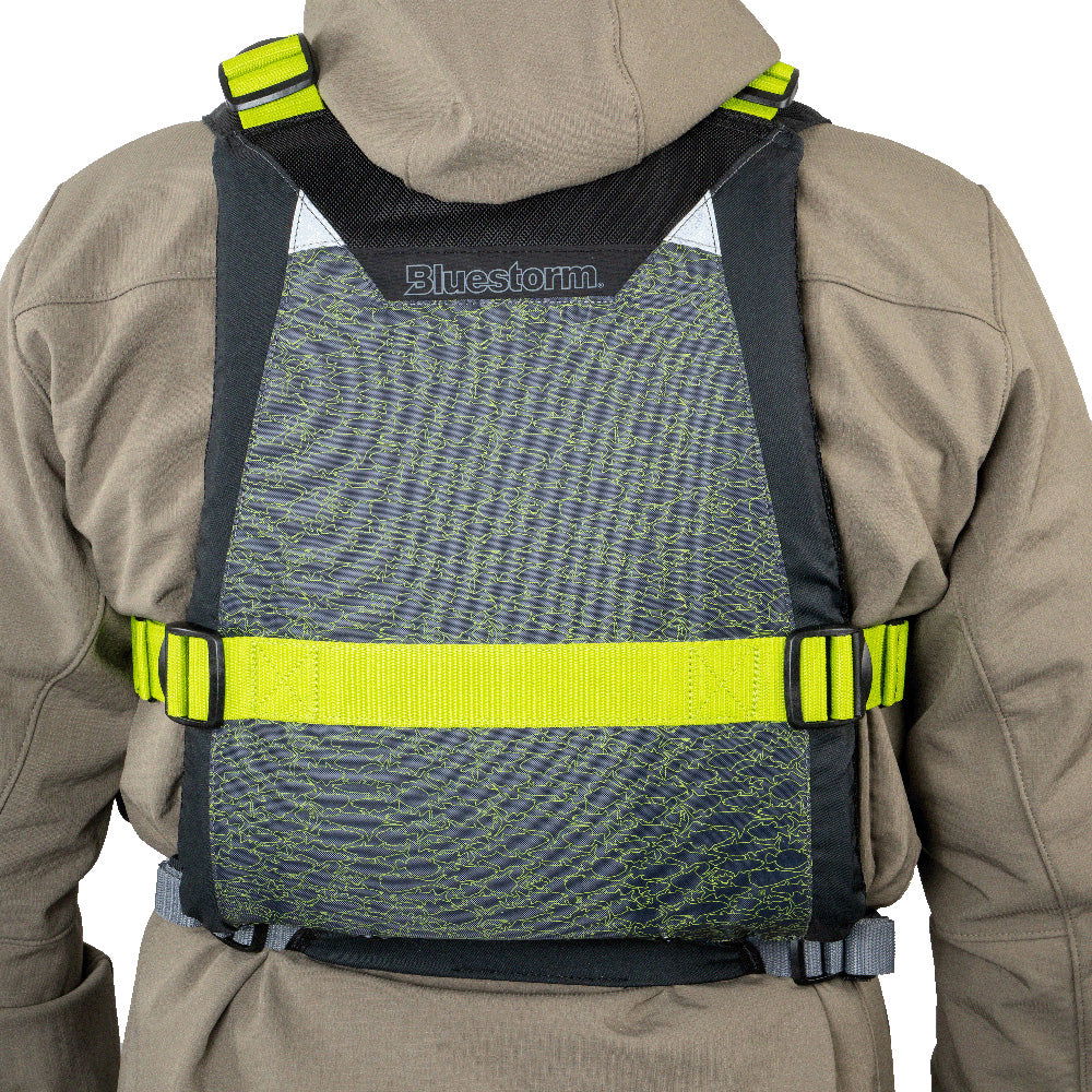 Bluestorm Motive Kayak Fishing Vest - Hi-Vis Bobber Bargain