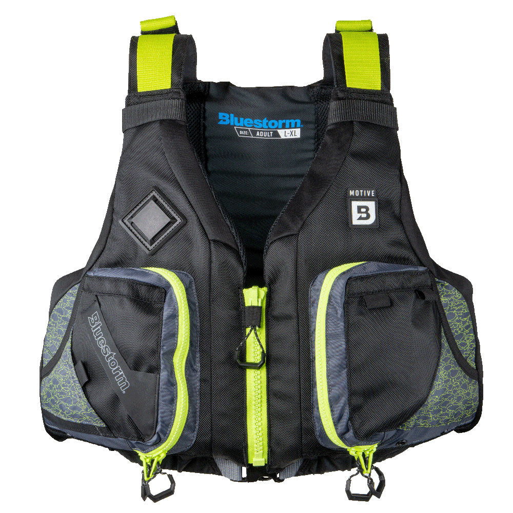 Bluestorm Motive Kayak Fishing Vest - Hi-Vis Bobber Bargain