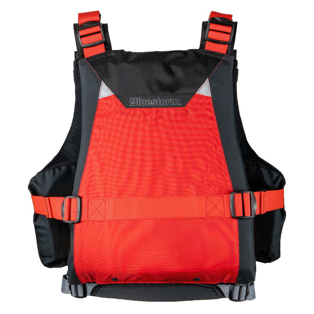 Bluestorm Motive Kayak Fishing Vest - Nitro Red Bobber Bargain