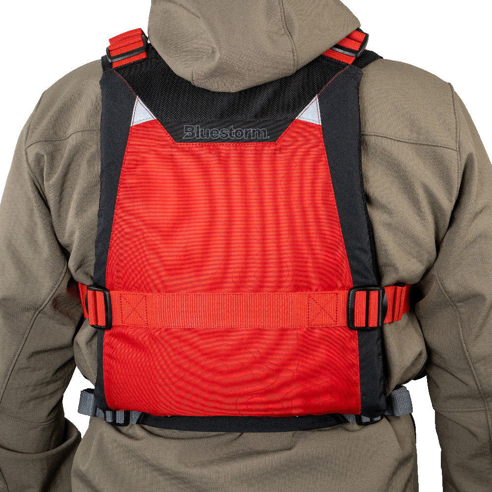 Bluestorm Motive Kayak Fishing Vest - Nitro Red Bobber Bargain