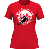 Born To Ski Forced To Work T-Shirt for Women