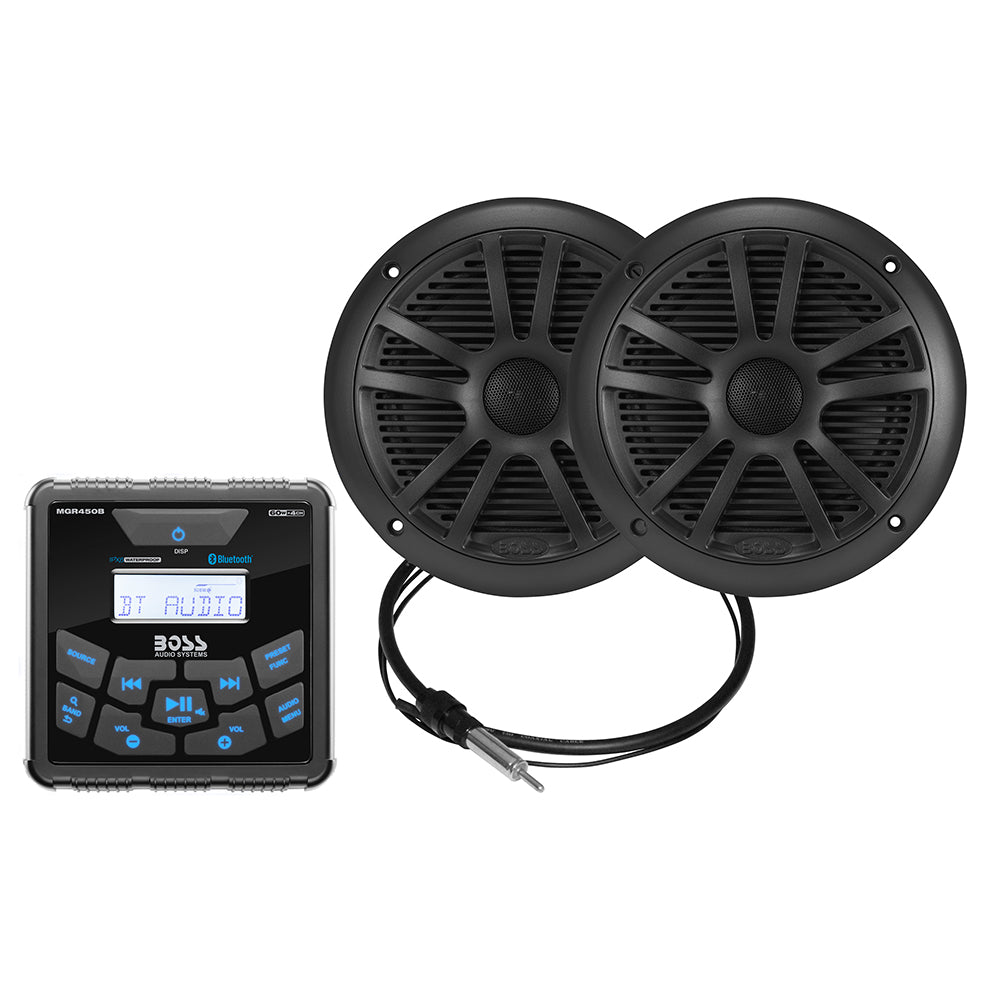 Boss Audio Marine Stereo & Speaker Kit (MCKGB450, 6.5