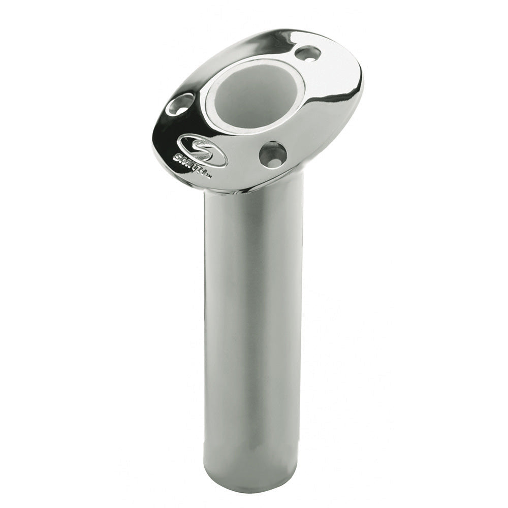 C.E. Smith Flush Mount Rod Holder - Stainless Steel - Cast Gimbal & Bottom - White Vinyl Liner Bobber Bargain