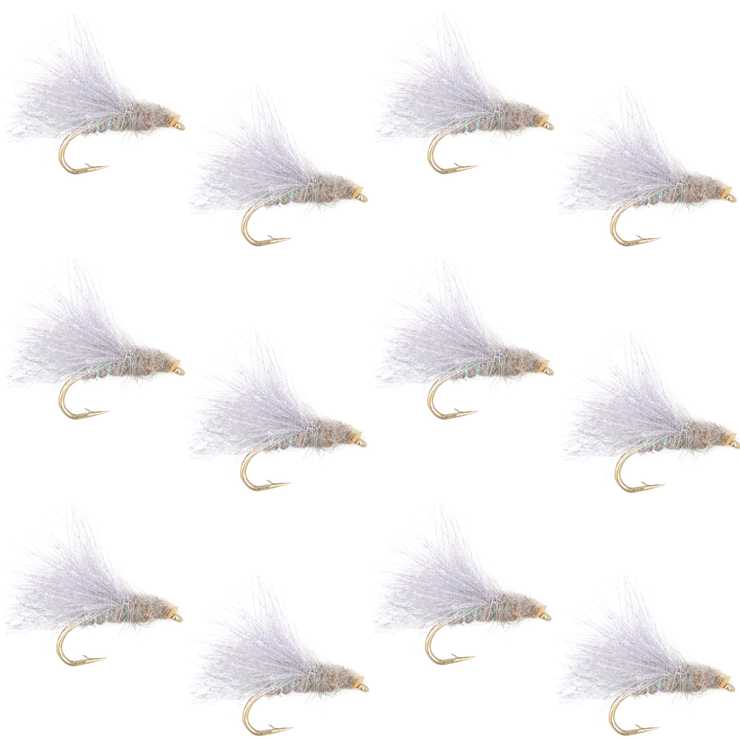 CDC Baetis Emerger BWO Wet Fly Fishing Flies - 1 Dozen Flies Hook Size 18