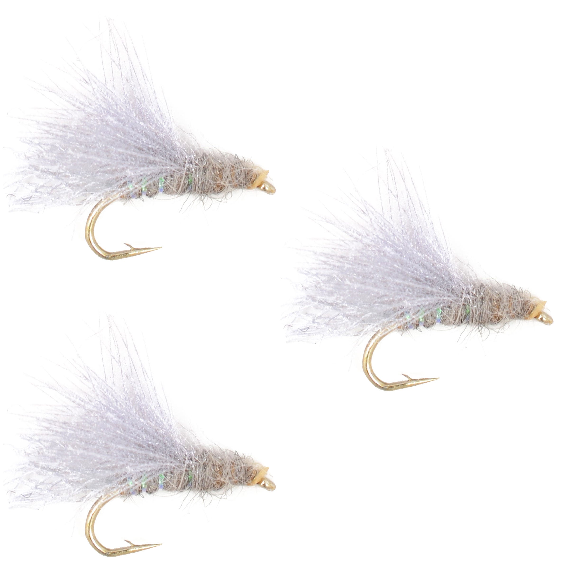 Moscas de Pesca Húmedas CDC Baetis Emerger BWO - Talla de Anzuelo 18 - Paquete de 3