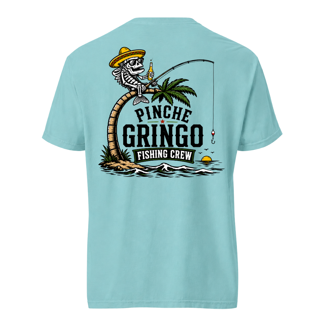 Pinche Gringo Fishing Crew Palm Tree Shirt