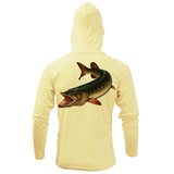 Michigan Freshwater Born Pike Men's Long Sleeve UPF 50+ Dry-Fit Hoodie