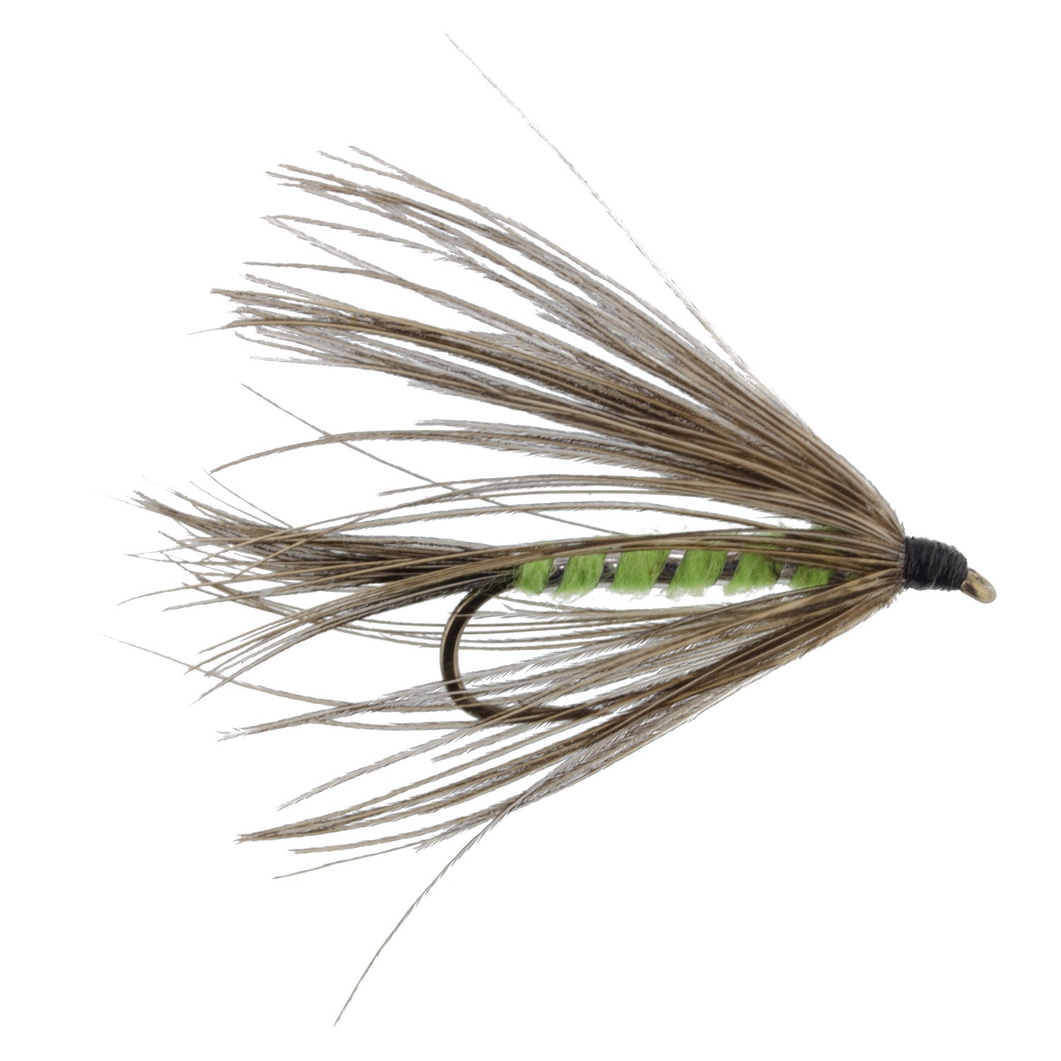 Mouche noyée Carey Special Soft Hackle Grouse and Bright Green – 12 mouches, taille d'hameçon n°10