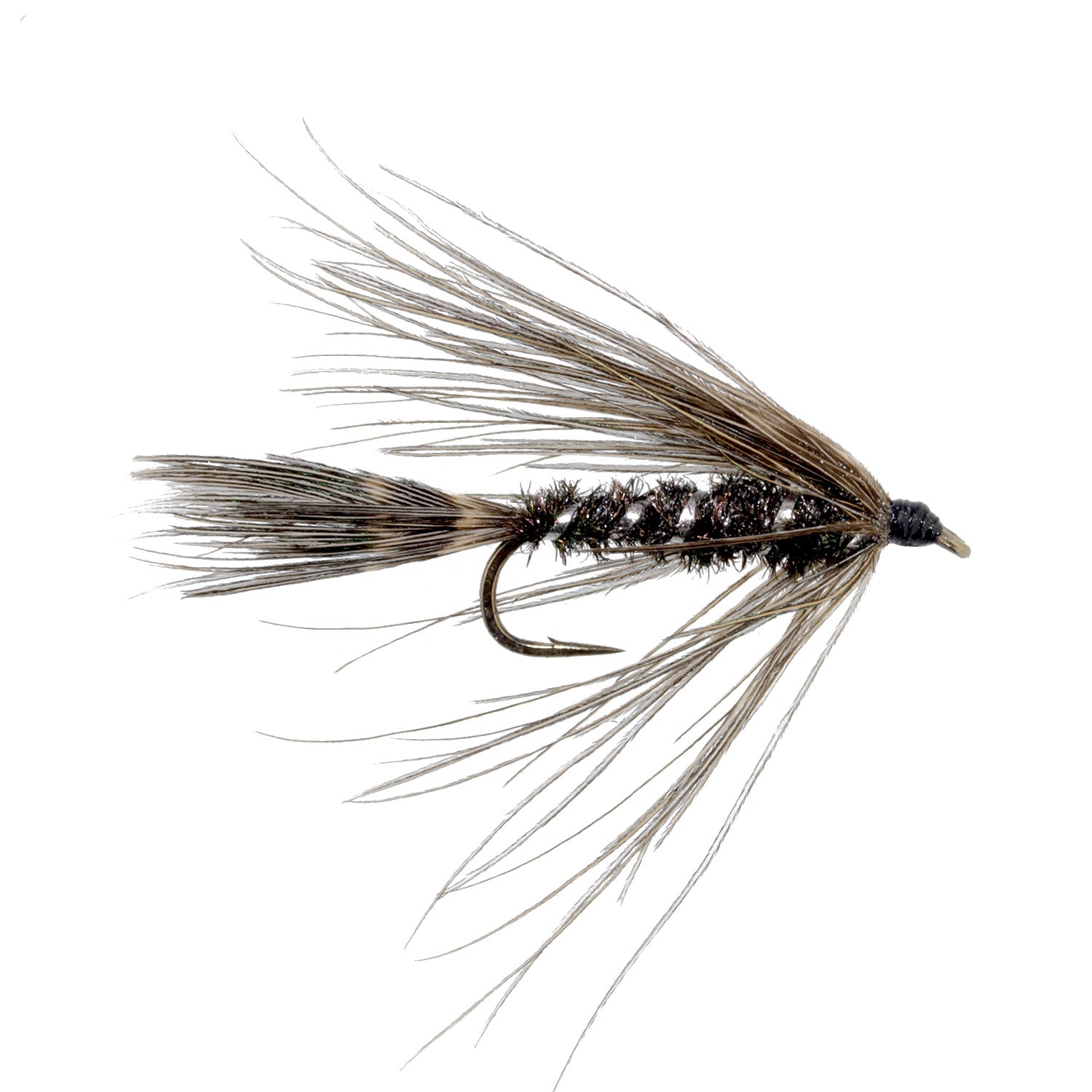 Mouche noyée Carey Special Soft Hackle Grouse and Peacock - 12 mouches Taille d'hameçon 10