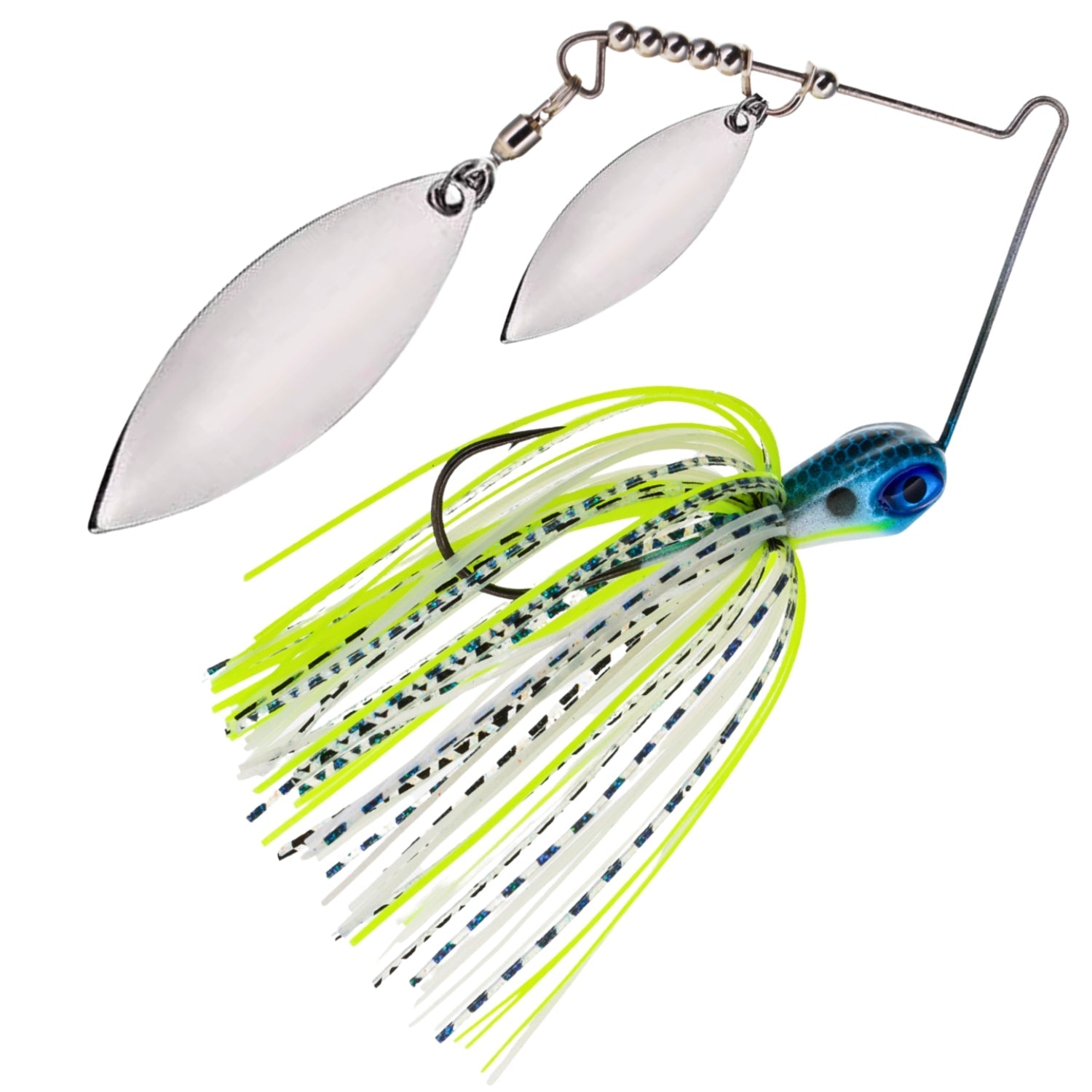 Jigs de spinnerbait de plomo Reaction Tackle - Paquete de 3, hoja de doble sauce - Nuevos