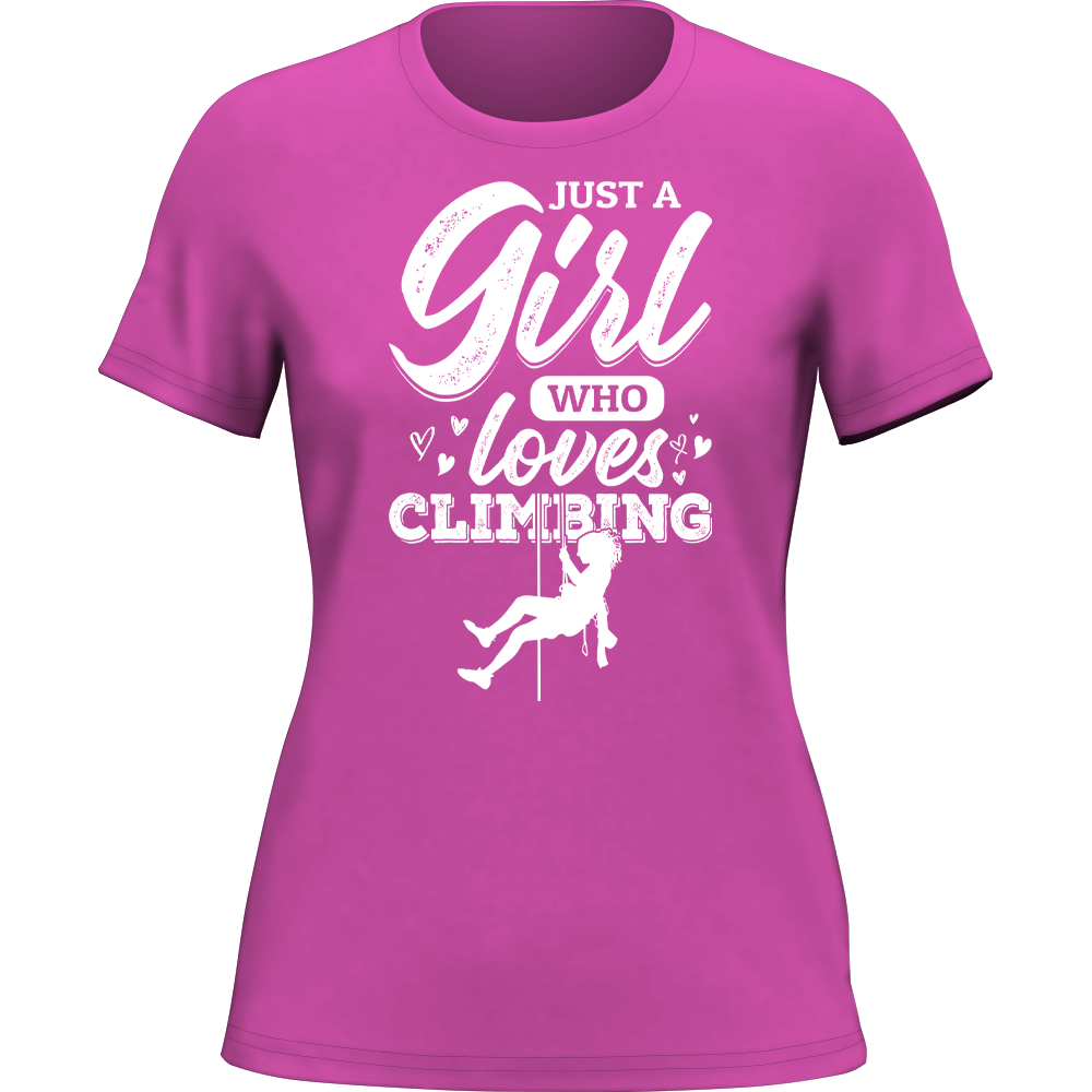 Climbing Just A Girl Who Loves Climbing T-Shirt for Women
