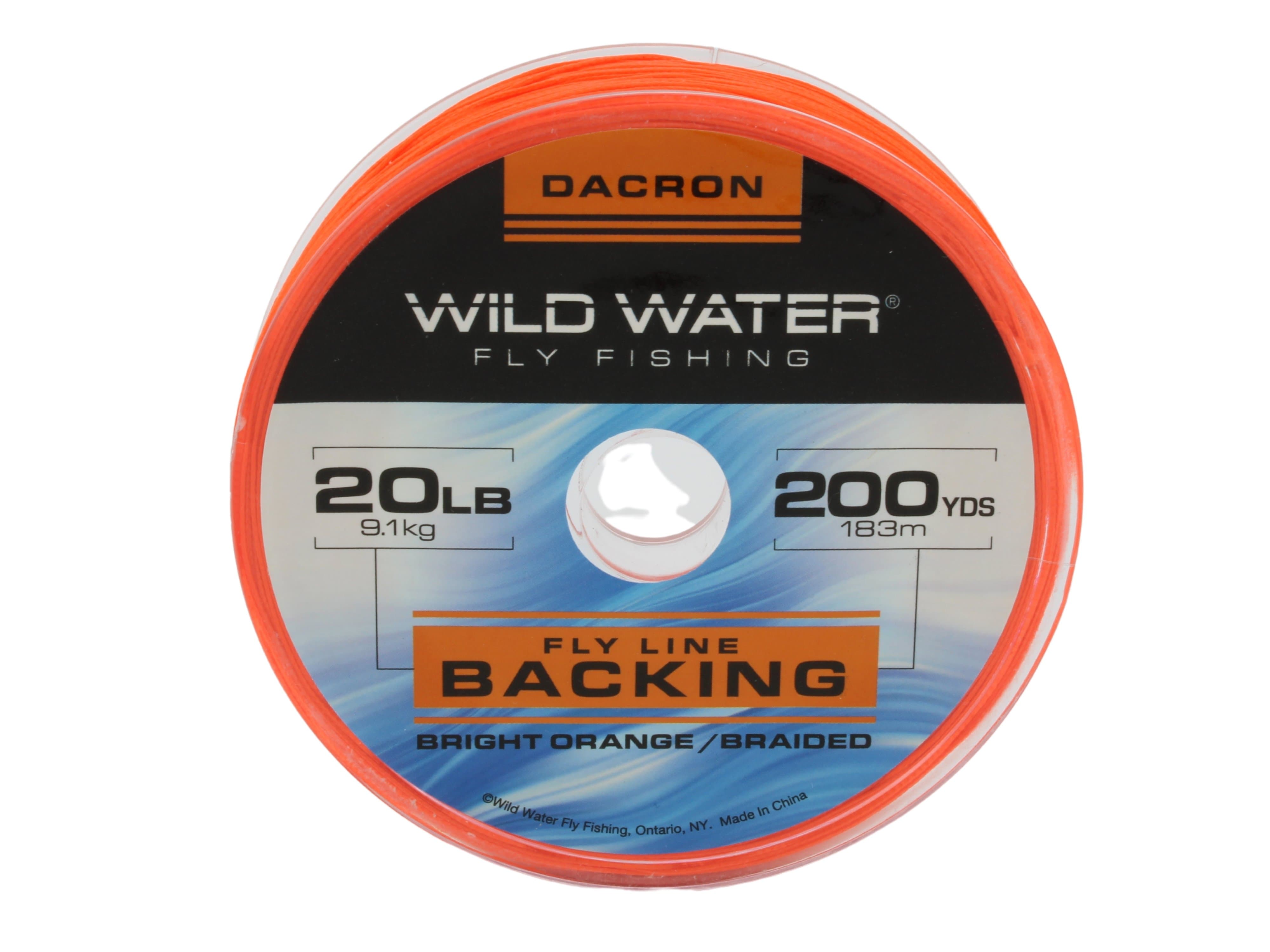 Respaldo de Dacron, 20# | 200 yardas | Naranja Brillante | Pesca con Mosca Wild Water