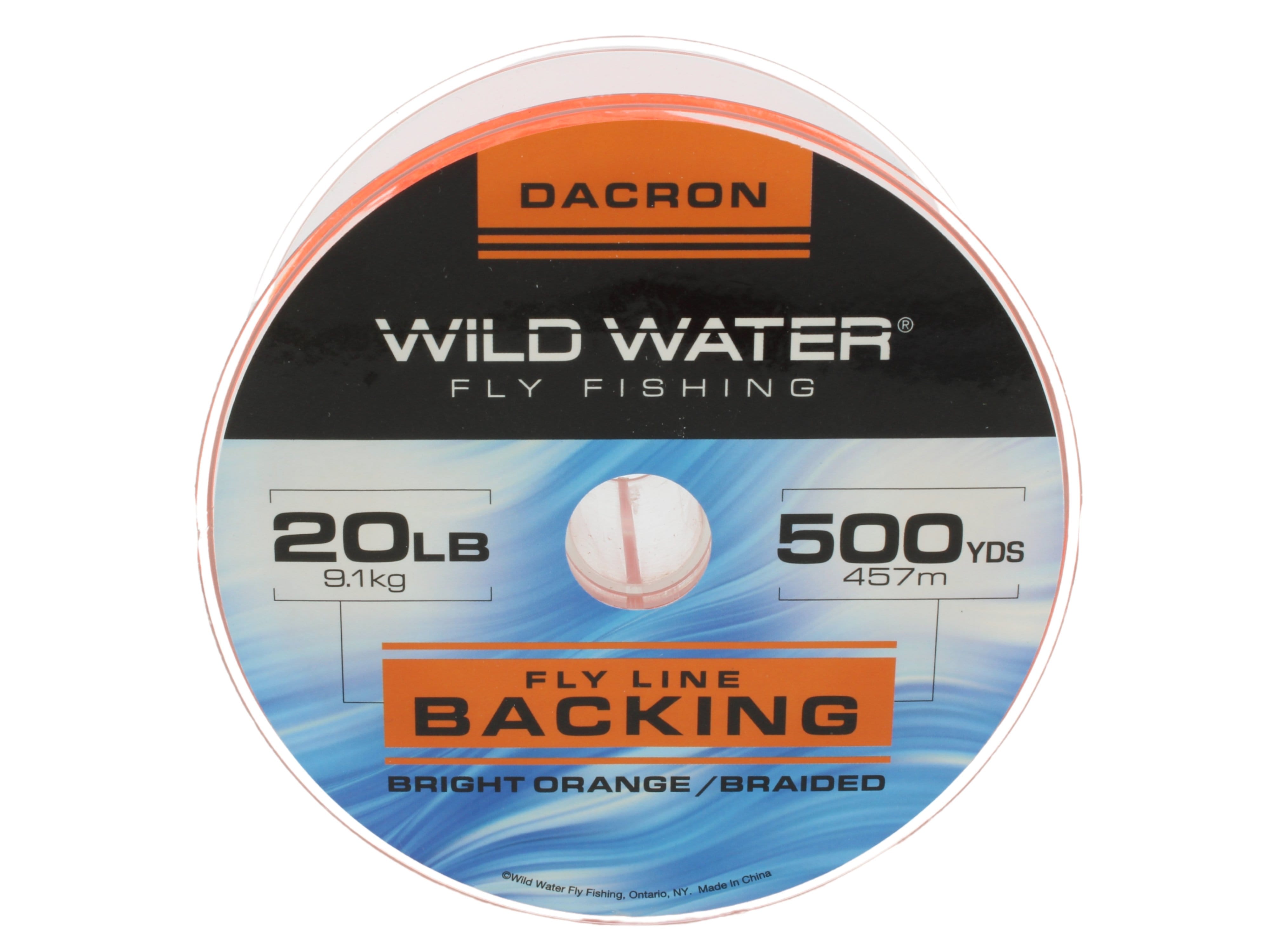 Respaldo de Dacron, 20# | 500 yardas | Naranja Brillante | Pesca con Mosca en Aguas Bravas