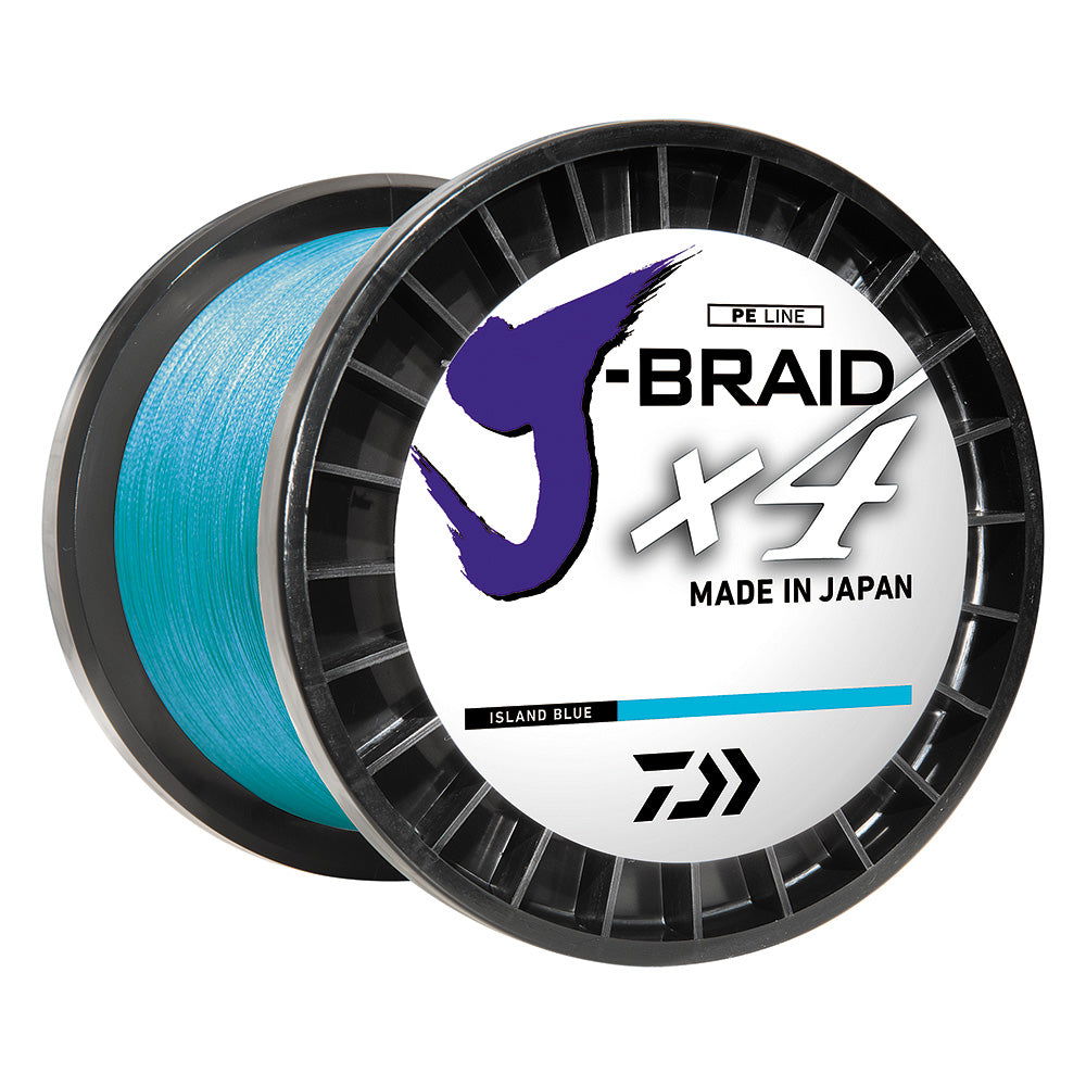 Daiwa J-Braid x4 Fishing Line (300yd, 30lb, Island Blue) Bobber Bargain