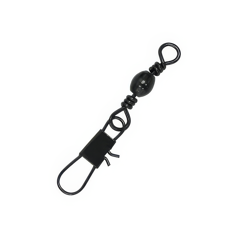 Eagle Claw Black Barrel Swivel (w/Interlock Snap, 12ct/12pk) Bobber Bargain