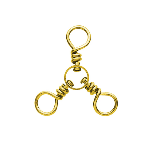 Eagle Claw Brass 3-Way Swivel (12ct/12pk) Bobber Bargain