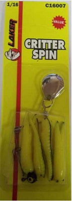 Eagle Claw Laker Critter Spin 1/8 Yellow/Black/Stripe Bobber Bargain