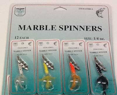 FJ Neil Cocktail, Marble, and Squirrel Tail Spinners Assortment Bobber Bargain