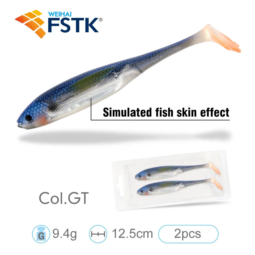 FSTK Realistic Swimbait Minnow (2-Pack, 9.4g) Bobber Bargain