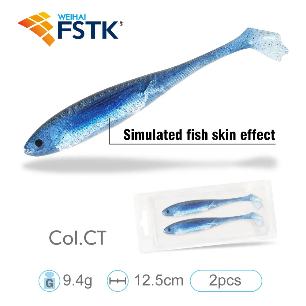 FSTK Realistic Swimbait Minnow (2-Pack, 9.4g) Bobber Bargain