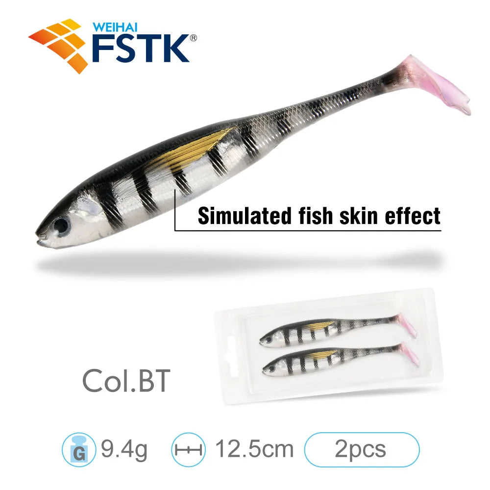 FSTK Realistic Swimbait Minnow (2-Pack, 9.4g) Bobber Bargain