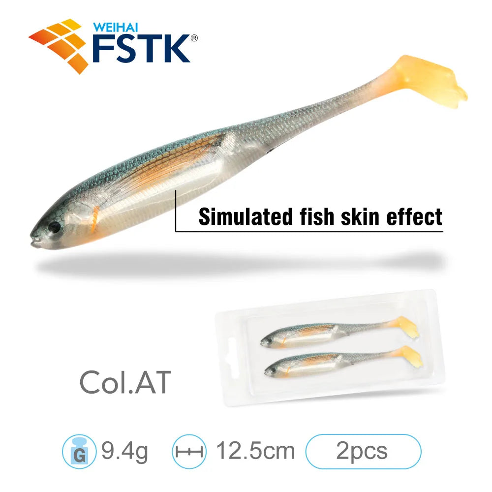 FSTK Realistic Swimbait Minnow (2-Pack, 9.4g) Bobber Bargain