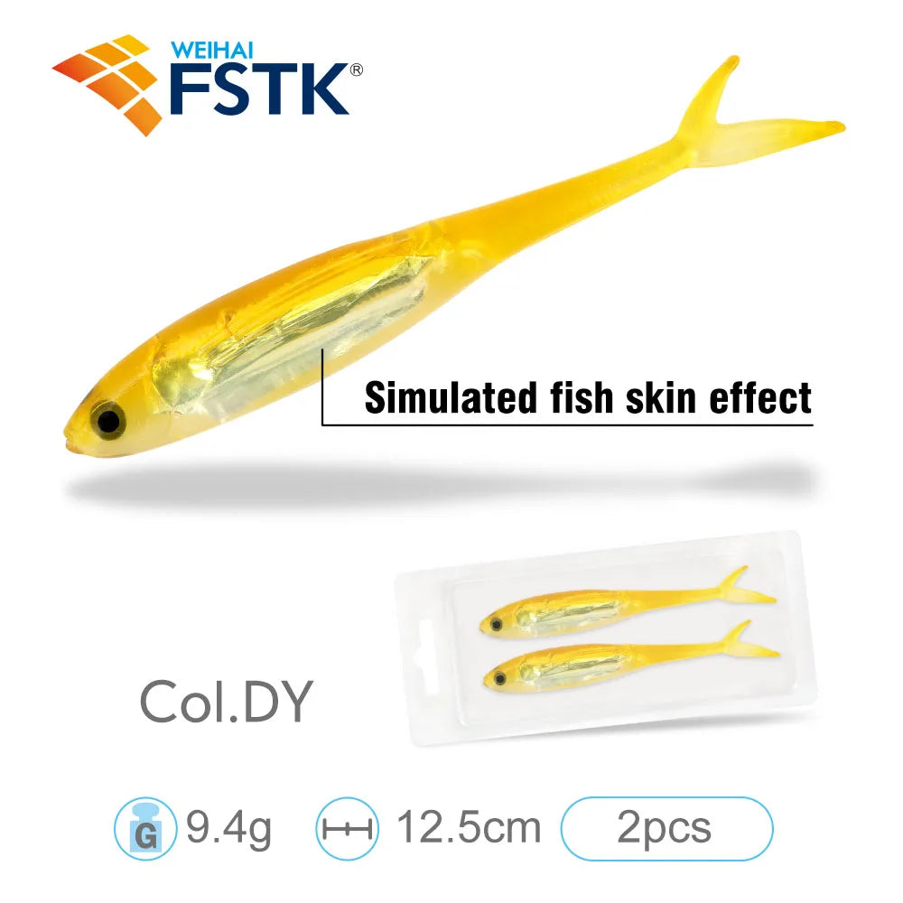 FSTK Realistic Swimbait Minnow (2-Pack, 9.4g) Bobber Bargain