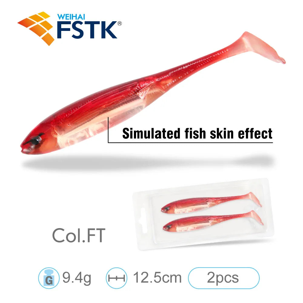 FSTK Realistic Swimbait Minnow (2-Pack, 9.4g) Bobber Bargain