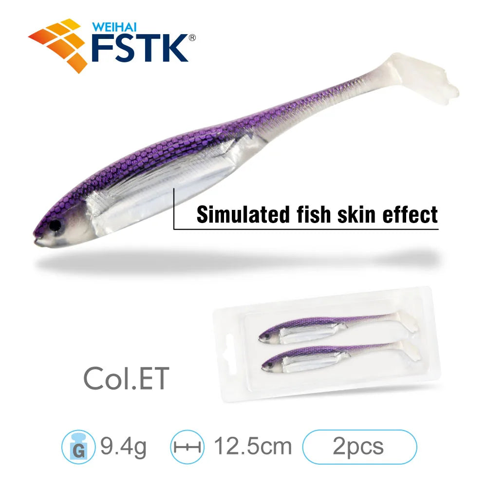 FSTK Realistic Swimbait Minnow (2-Pack, 9.4g) Bobber Bargain