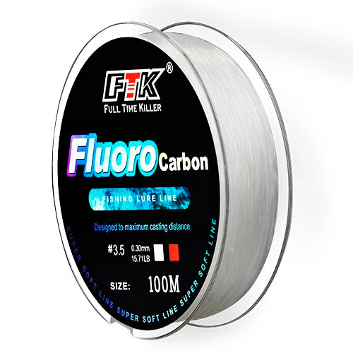 FTK 100m Fluorocarbon Fishing Lure Line Pink 4.13-34.32LB Level Carbon Fiber Leader Fly Fishing Line Super Soft Line for Pesca Bobber Bargain