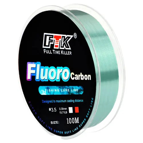 FTK 100m Fluorocarbon Fishing Lure Line Pink 4.13-34.32LB Level Carbon Fiber Leader Fly Fishing Line Super Soft Line for Pesca Bobber Bargain